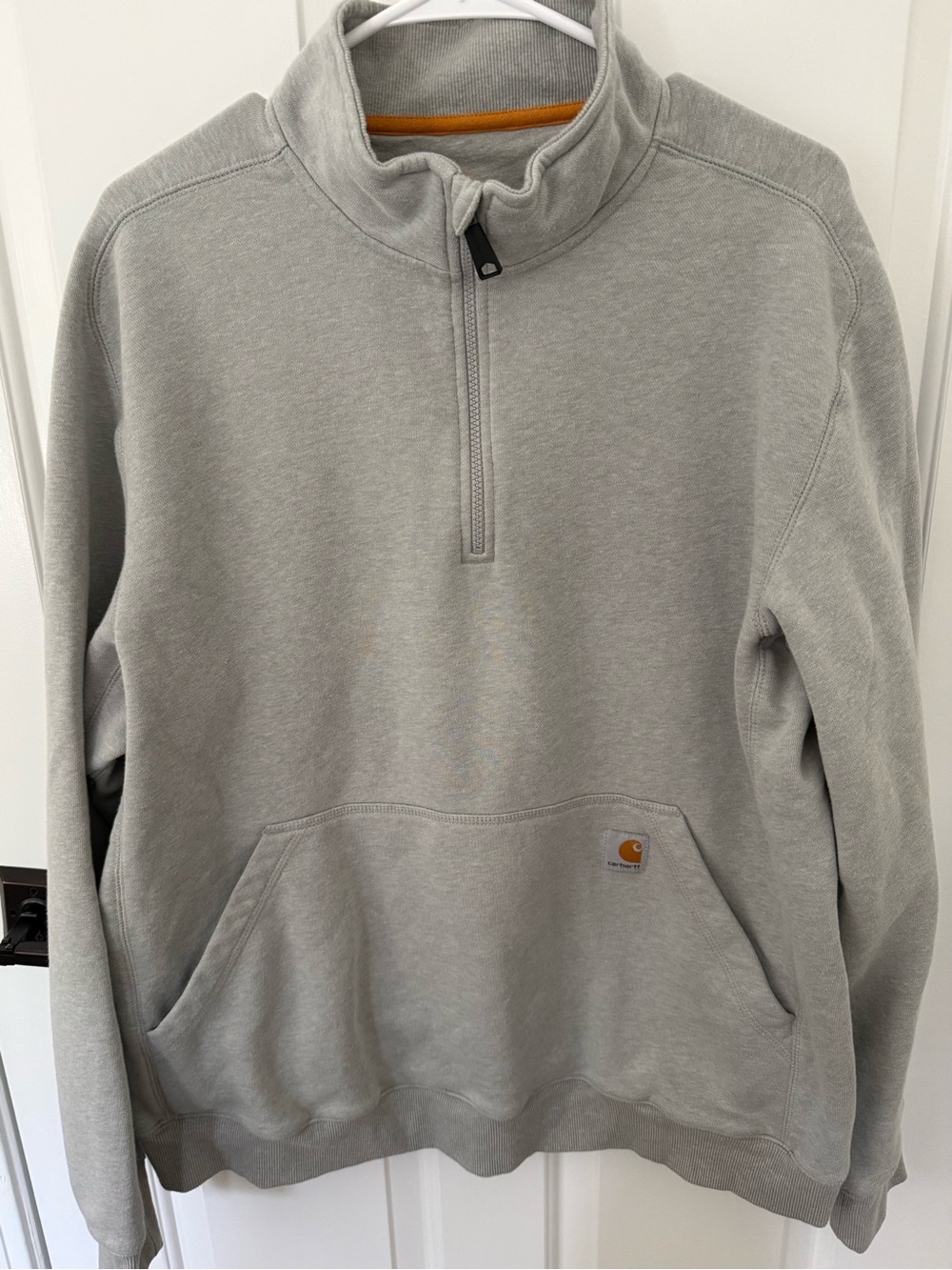 Carhartt Men's Gray Quarter-Zip Sweatshirt -Relaxed fit